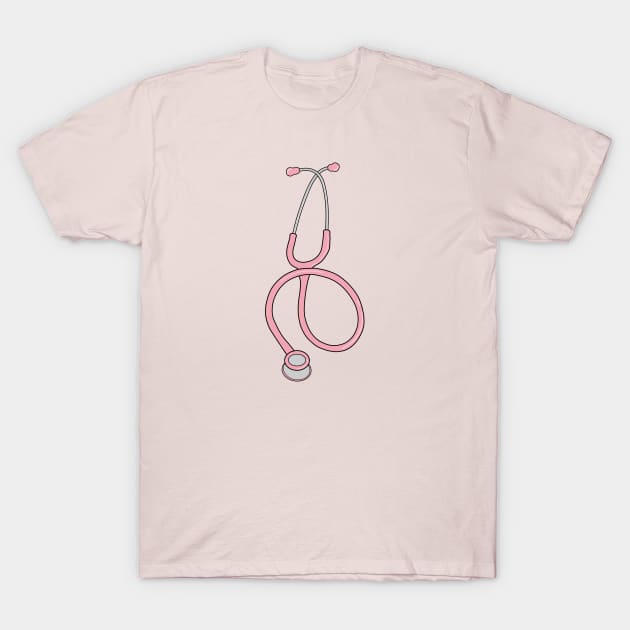 Pink stethoscope T-Shirt by Dr.Bear